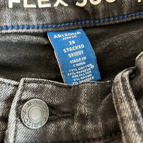 Arizona Black Stacked Skinny Jeans - Mens 29 - Picture 8 of 8